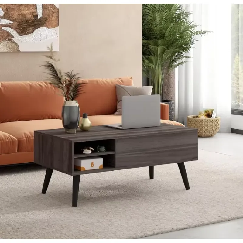 Bohemian style drawer coffee table, MDF/OSB board, factory direct sales, coffee table living room furniture.