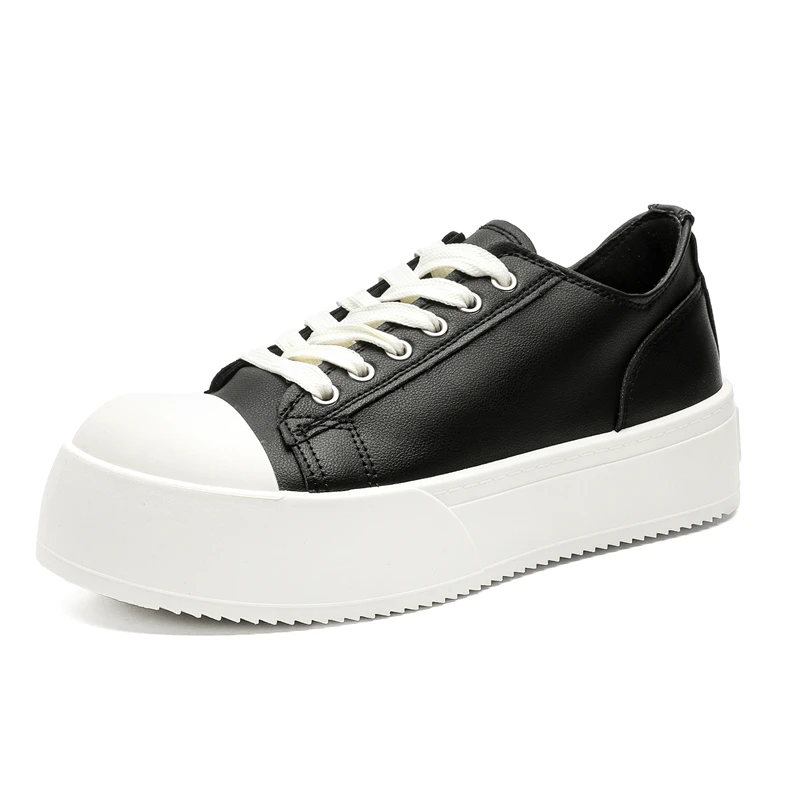 

Men's motorcycle shoes couple big head derby thick sole versatile board shoes