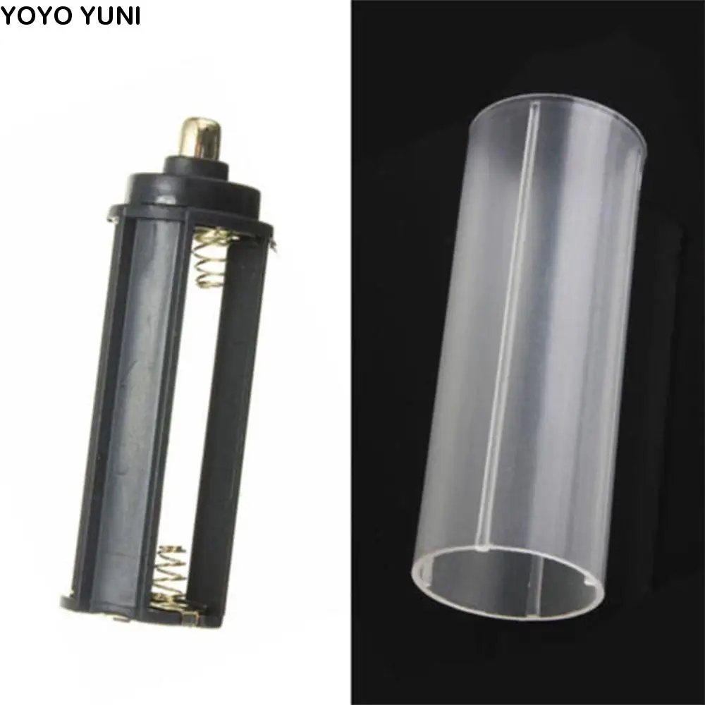 

2 In 1 Sheath Tube AAA Battery White Casing Holder Case for Flashlight Torch Lamp