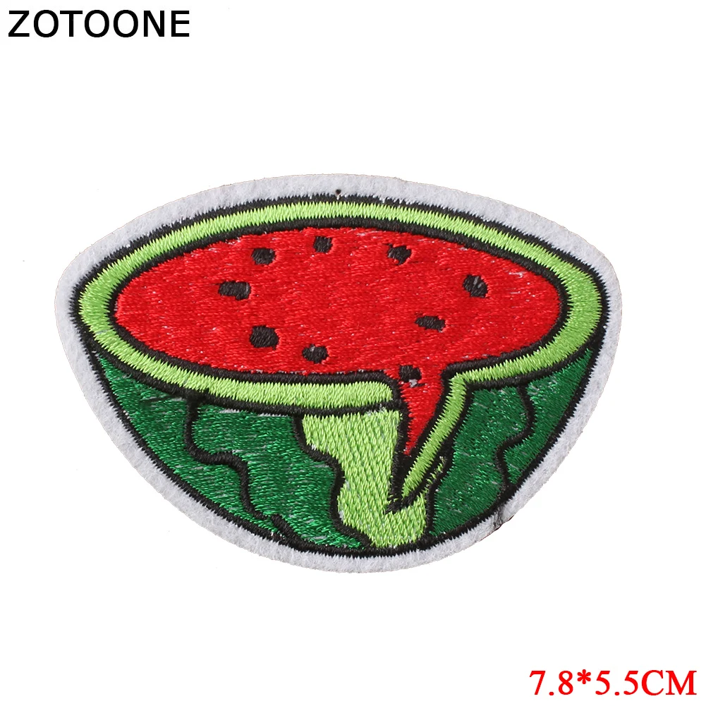 ZOTOONE Iron on Fruit Vegetable Patches for Clothing Applique Pineapple Watermelon Chili Embroidery Parches on Clothes Bags T