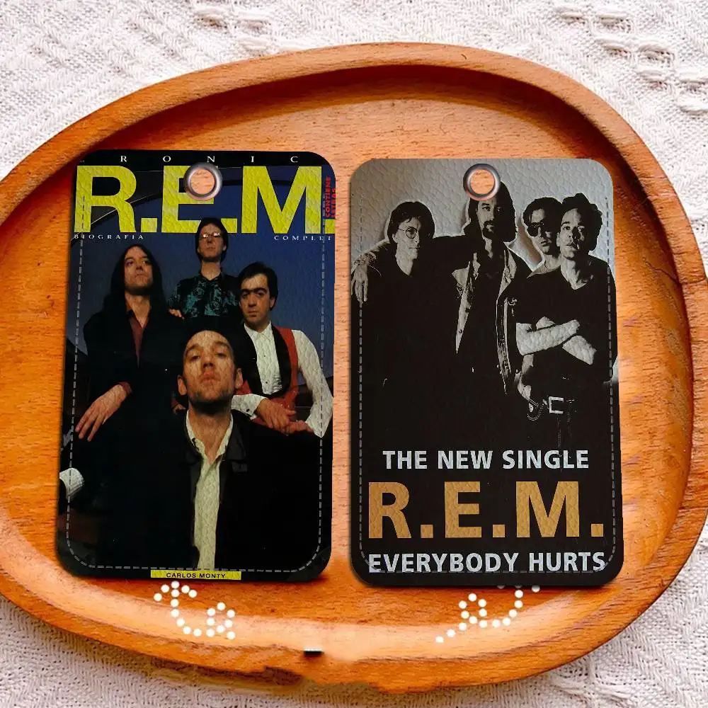 الكلاسيكية R-REM الفرقة 1 قطعة INS الإبداعية الكرتون طالب الحرم الجامعي حامل بطاقة لبطاقة وجبة ، بطاقة الحافلة ، بطاقة العمل ، الخ