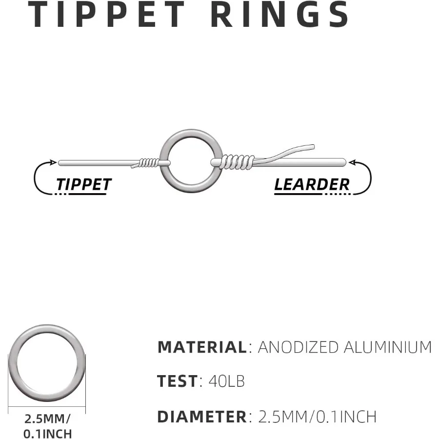 SF حلقات اللفاع خفيفة الوزن خط سمك السلمون المرقط قادة اللفاع موصلات صغيرة معالجة 2 مللي متر 25 2.5 مللي متر 40 #4