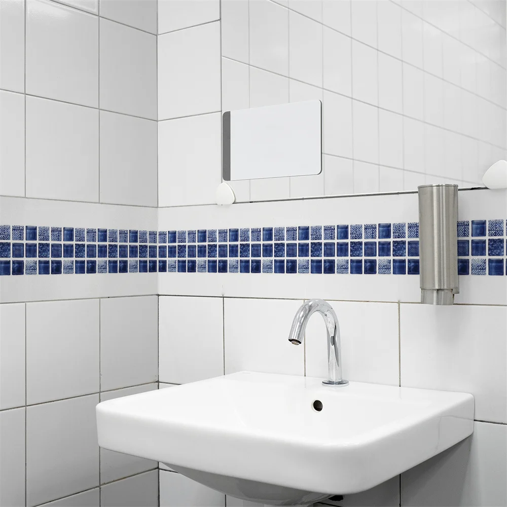 Mosaik Badezimmer Taille Linie Wandaufkleber Wasserdicht Peel & Stick Kunst Backsplash Küche Büro Sockel Linie Dekor Tapete – Detail 38