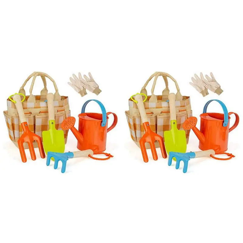 abuh-2x-ensemble-d'outils-de-jardinage-pour-enfants-7-pieces-outils-de-jardinage-pour-enfants-developpe-la-capacite-pratique-des-enfants