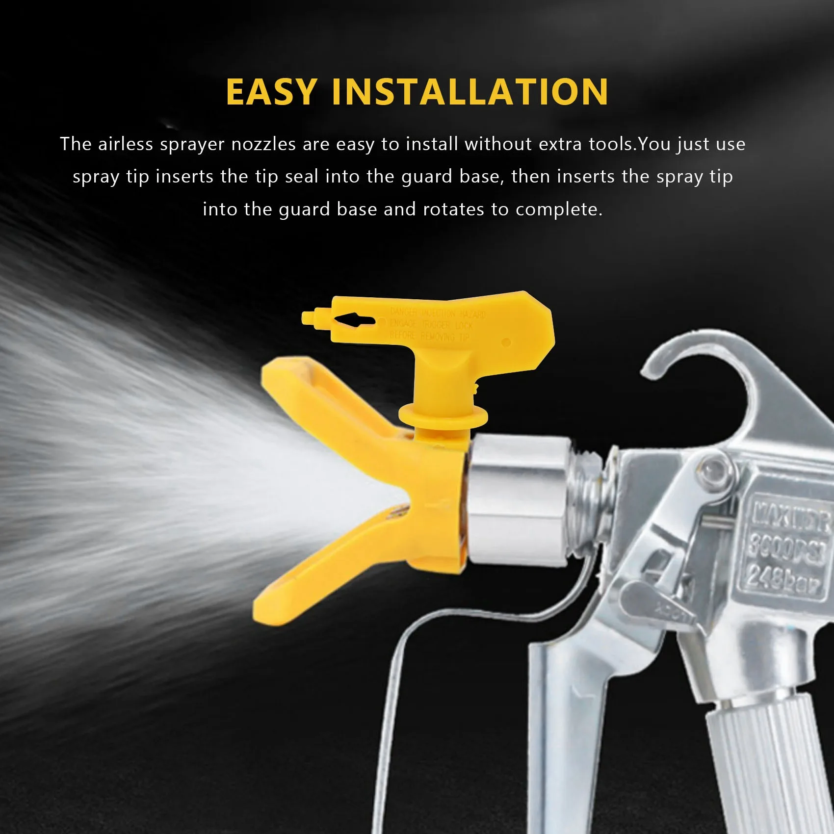 

AT29-Reversible Airless Spray Tips Airless Paint Spray Tips Sprayer Nozzle Spraying Machine Parts