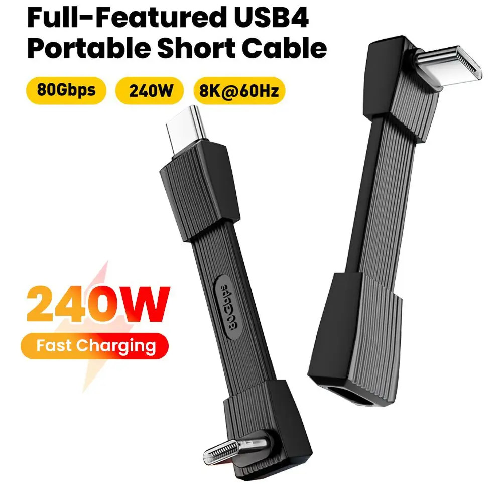 USB C 80Gbps 8K@60Hz USB4 Cable USB Type C to C 240W Fast charging Cable for iPhone 15 16 17 Pro Max Samsung Type C Short Cable