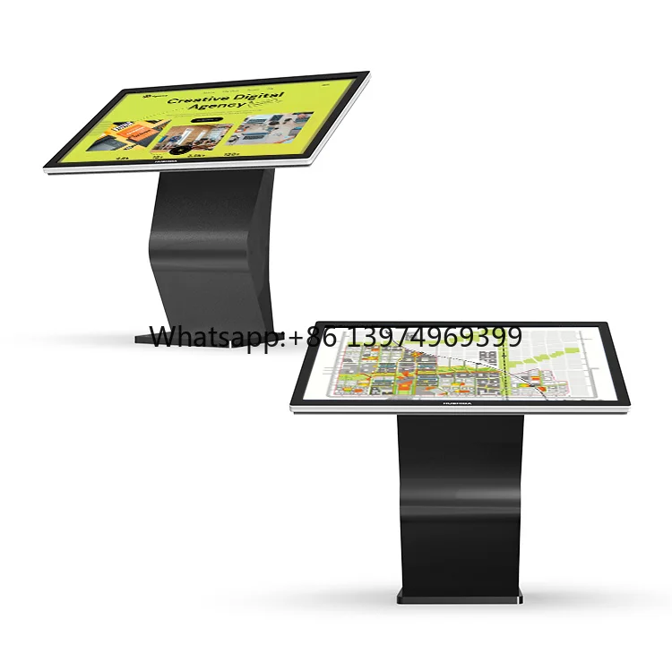 HUSHIDA Floor Standing 32 43 50 55 65 75 86 Inch Infrared Touch Screen Information Kiosk for Shopping Mall /Google Map