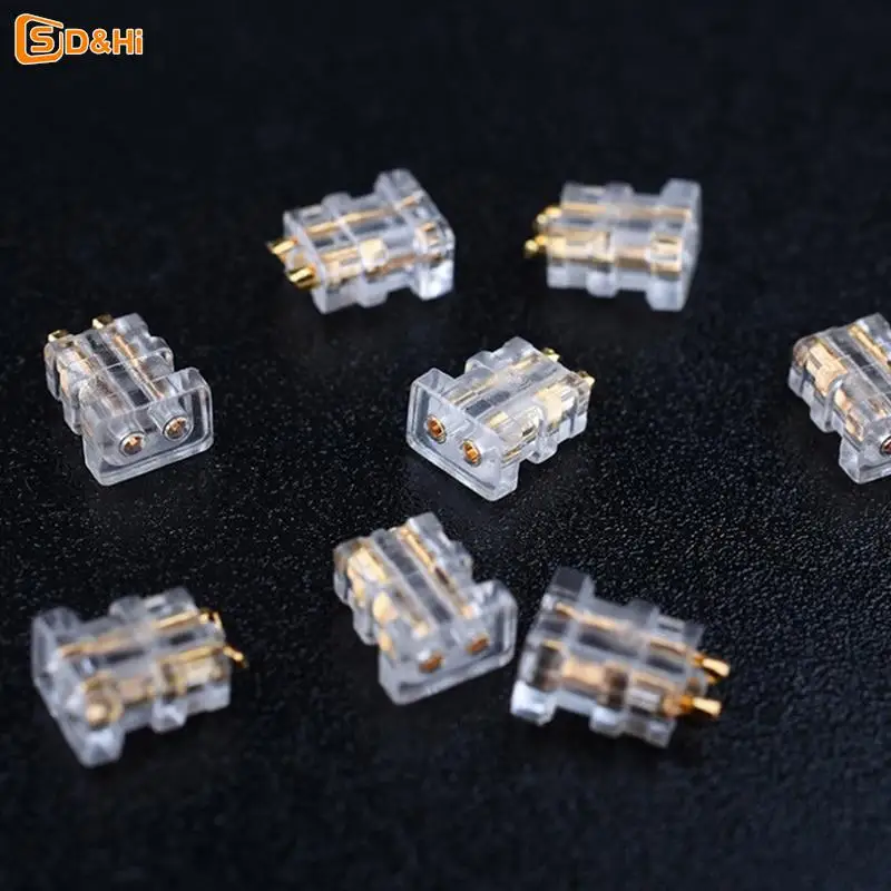 2 pcs 0.78 double pin 1964 socket female diy custom high-end headphone cable accessories pin plug view 2
