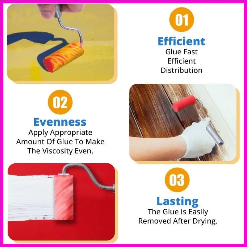 57BE Mini Silicone Paint Roller Painting Decorating Small Paint Roller Tray For Wall Painting Repair Brush Paintwork