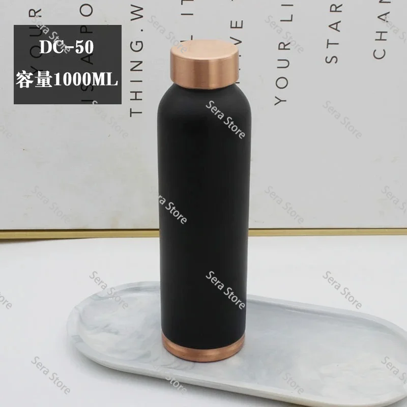 Portable Copper Leakproof Cold Water Cup Insulated Drink Bottle for Sports Yoga Travel Daily Outdoor Use