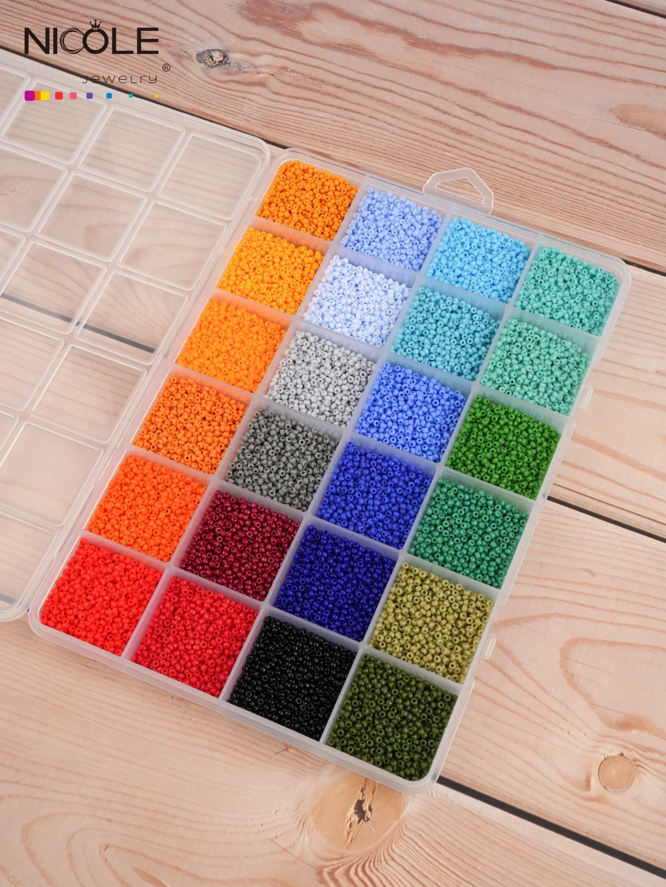 miyuki Glass Seed Beads Set in Box Japanese 2mm 11/0 Round Beads for Jewelry Making DIY Making Bracelet Necklace Earring