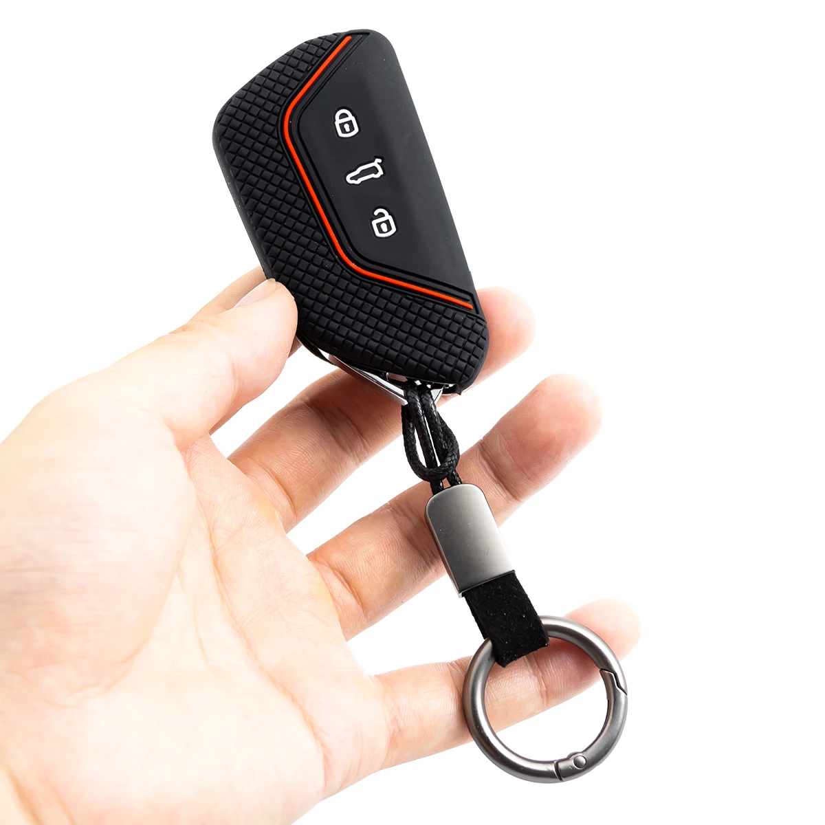2x سيليكون مفتاح السيارة فوب غطاء حامل المفاتيح لشركة فولكس فاجن جولف 8 ID.3 ID.4 ID.7 ID.Buzz تيجوان تايرون سيات ليون أتيكا كوبرا ولد #3