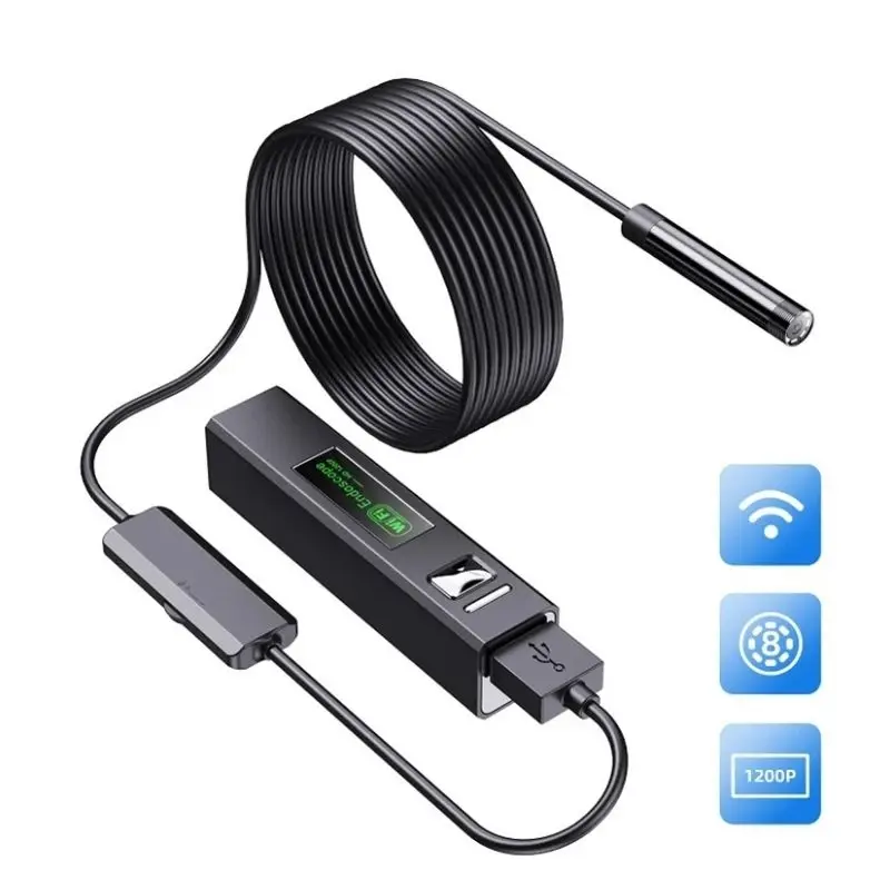 

WIFI Endoscope Camera 1200P HD 10M Mini Wireless 8mm Borescope 8 LED Camera for Android PC IOS Endoscope