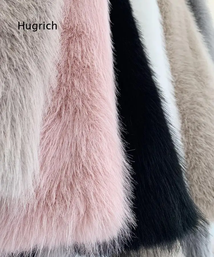 European and American style faux toscana fox fur mid length vest for women soft warm faux fur waistcoat sleeveless outerwear