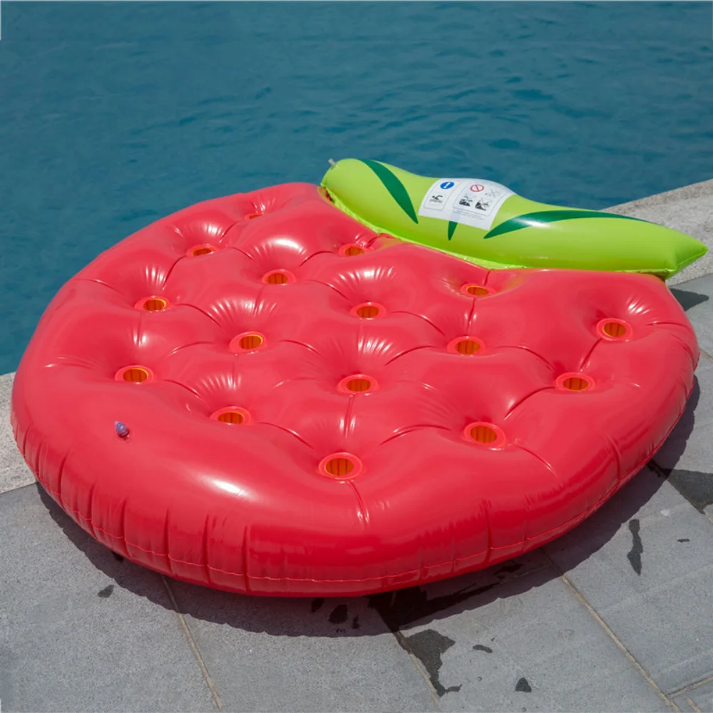 Piscina gonfiabile galleggiante materasso ad aria alla fragola zattera letto per feste in acqua Baby Shower bambini adulti nuoto tappetino per feste galleggiante