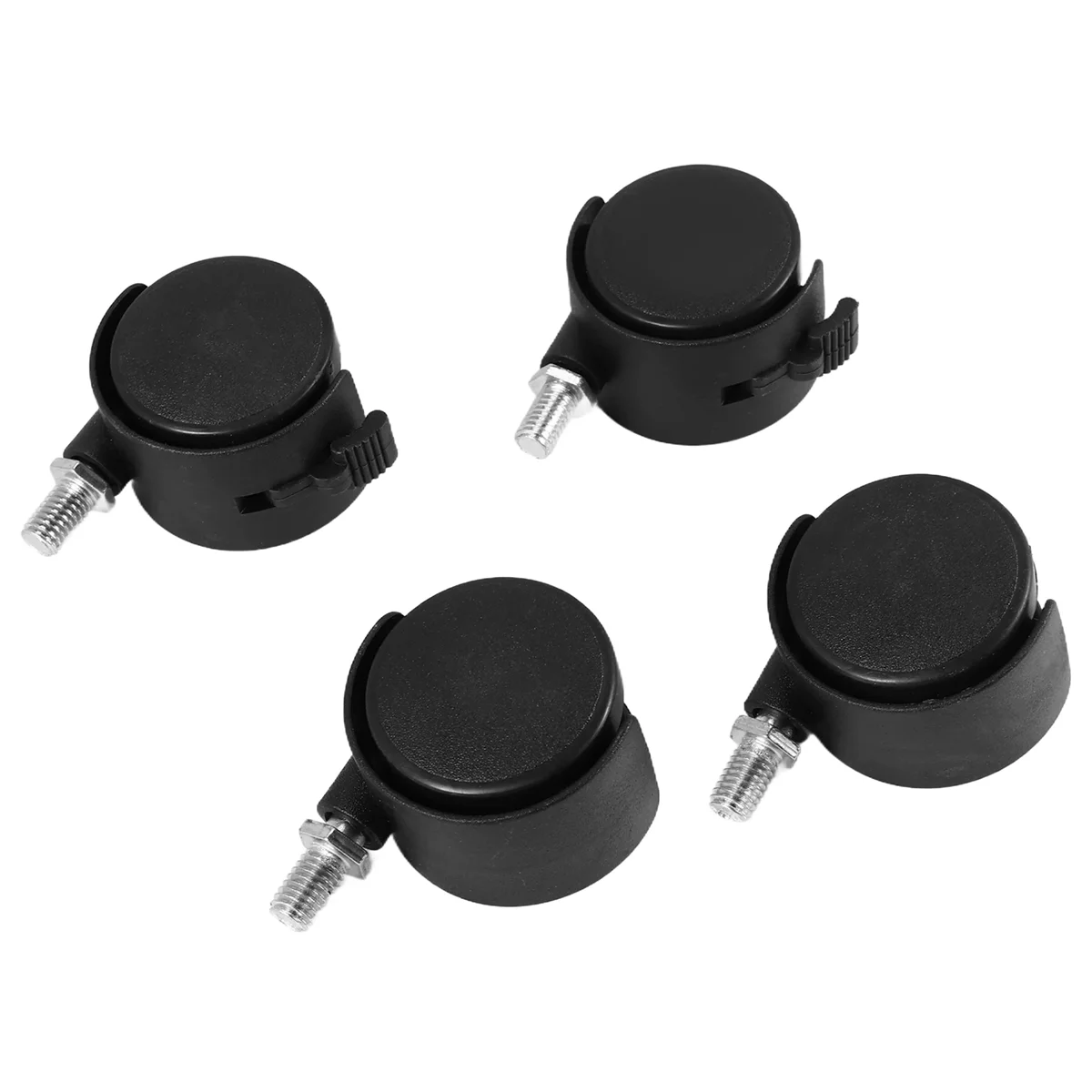 Set of 4 Screw in Caster Wheels - 2 with Lock Function