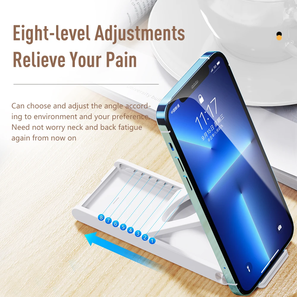 Essager Universal Desktop Mobile Phone Holder Stand For iphone14 13 Pro Max iPad Xiaomi Foldable Desk Bracket Portable Stand New