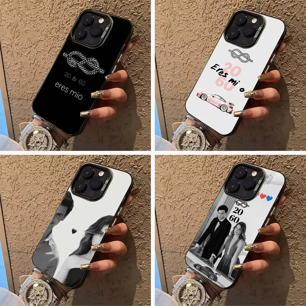 C-Culpa -Tuya -MIA Funda Protectora de Silicona Plateada para iPhone 17 16 15 14 13 12 11 Pro Max XS  17 Air