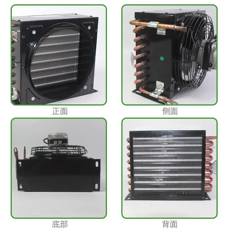 Radiator 2*8 copper tube aluminum fin wind water cooling evaporator refrigerator cabinet heat exchange cooler cold row