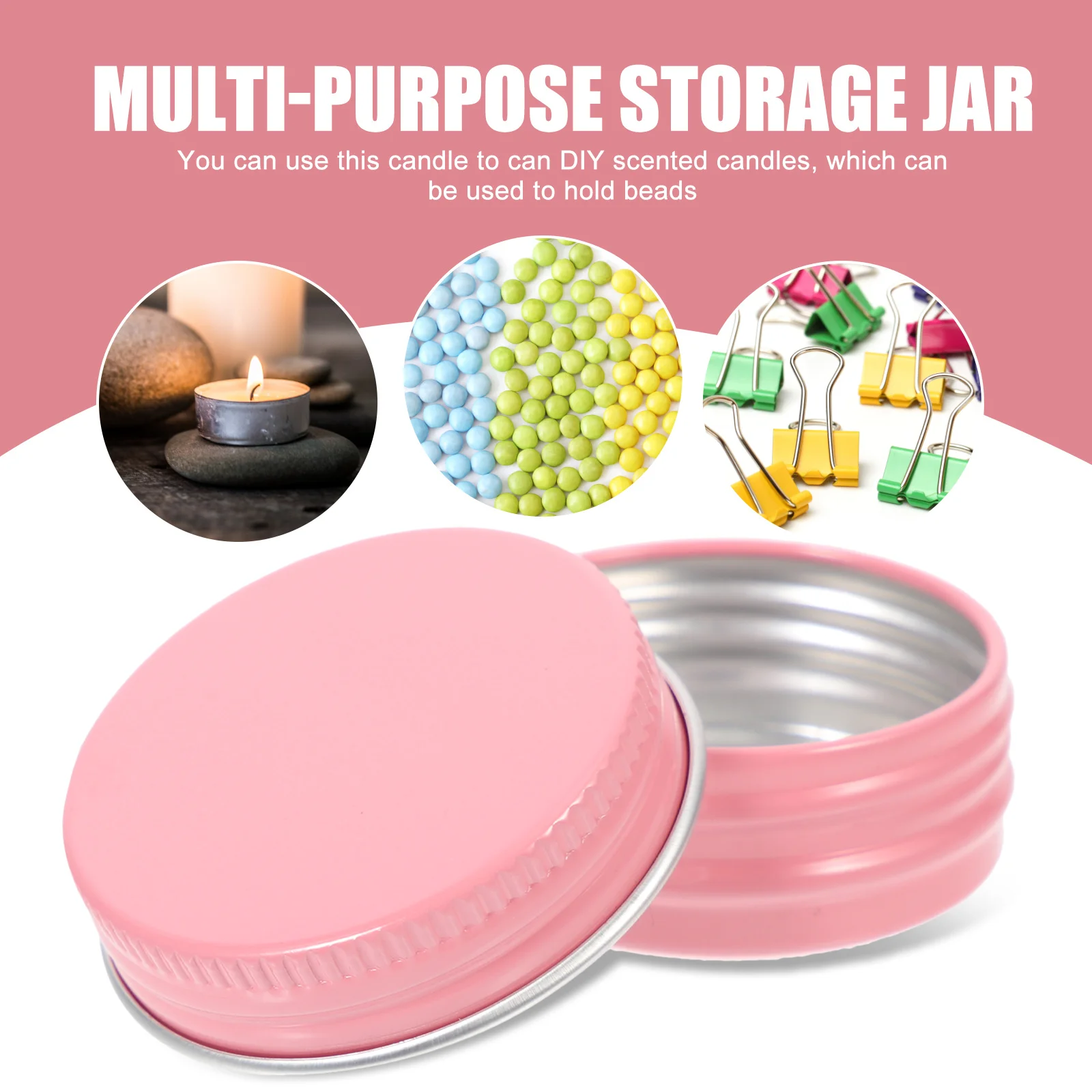 24개 알루미늄 틴 병 소형 빈 금속 틴 공예 제작용 화장품 보관용 원형 용기 재사용 가능 리필 가능