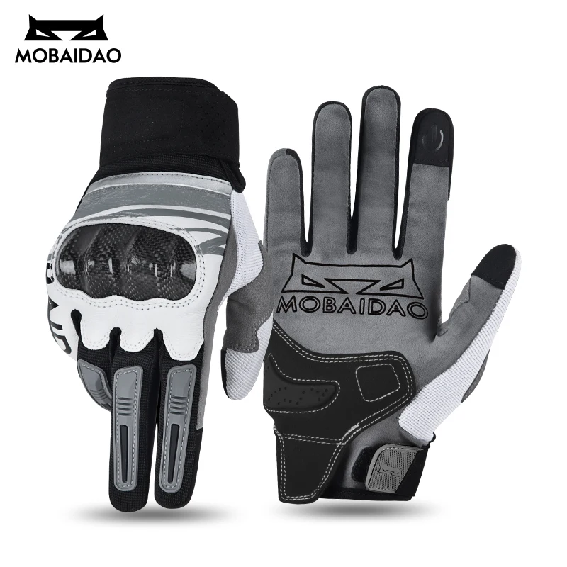 MBD Spring/Summer Motorcycle Gloves Two Fingers Touchscreen Moto Gloves Windproof Motorbike Motocross Gloves