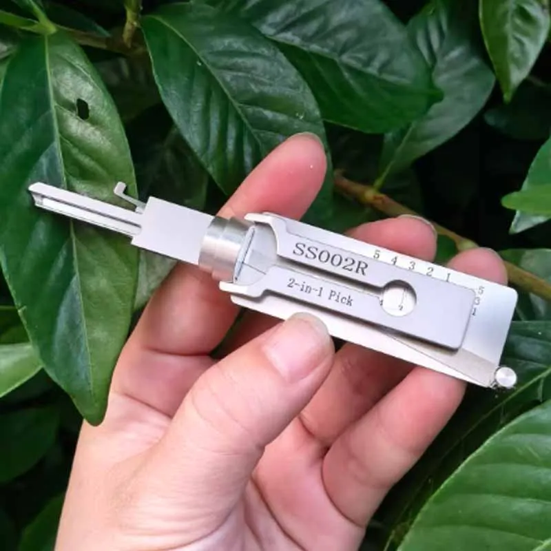 

Lishi 2-IN-1SS002R Key Decoder Anti-S Groove Pick & Decord for Electric Control Lock,Door Lock LiShi Tool Opener Master Lockpick