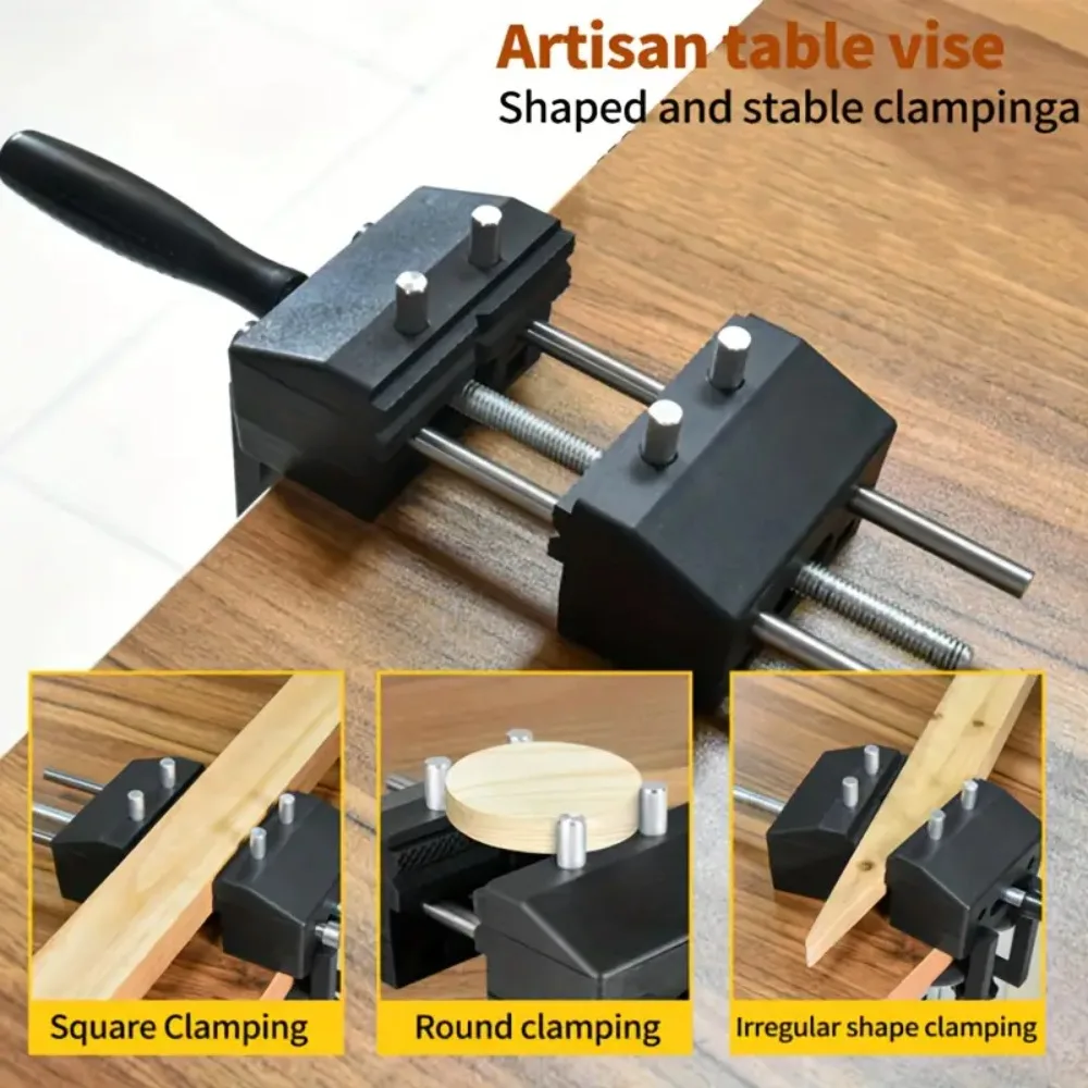 

Multi-functional Woodworking Bench Vice with Quick Adjustment for Clamping Grinding Drilling Workbench