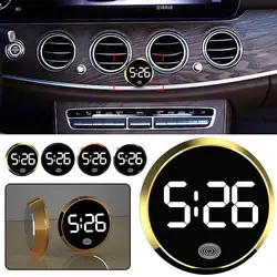 Car Luminous Car Clock Touch Type LED Electronic Watch Novelty Car Clock Luminous Clock  Black Car Accessories