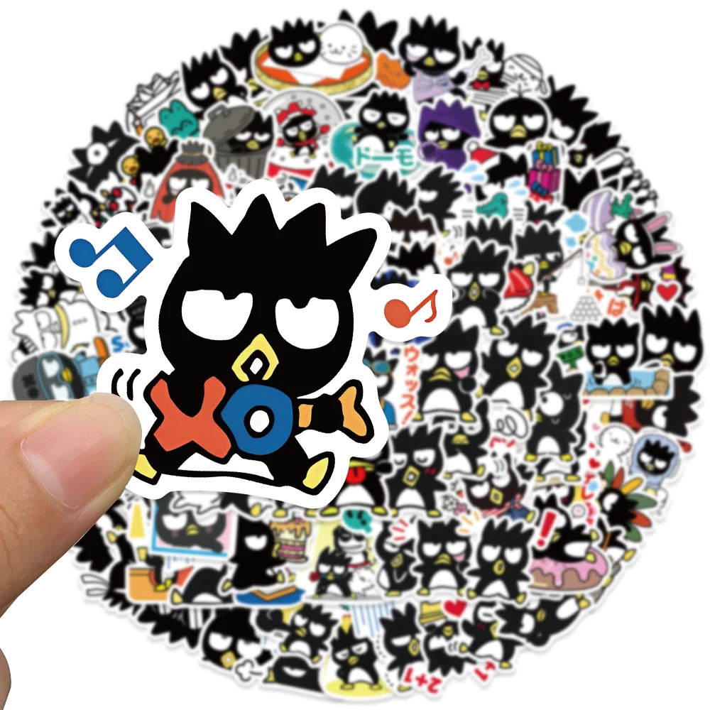 50/100pcs Cute BADBADTZ-MARU Stickers Kawaii Sanrio XO Waterproof Stickers for Phone Water Bottle Skateboard Guitar Kids Toys