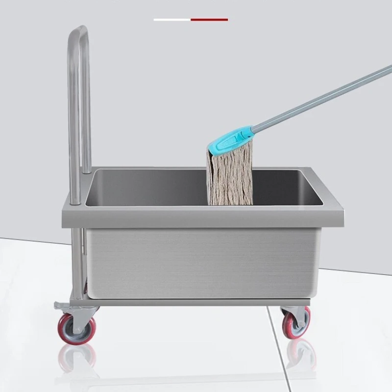 Stainless steel mop pool Movable rectangular mop pool Sink Outdoor mop pool