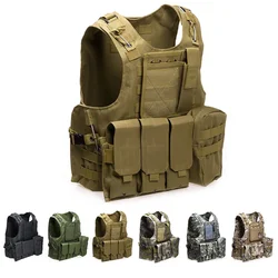 Outlife USMC Airsoft CS chaleco militar Molle de combate, portador de placa de asalto, ropa al aire libre, chaleco de caza, chaleco de seguridad al aire libre