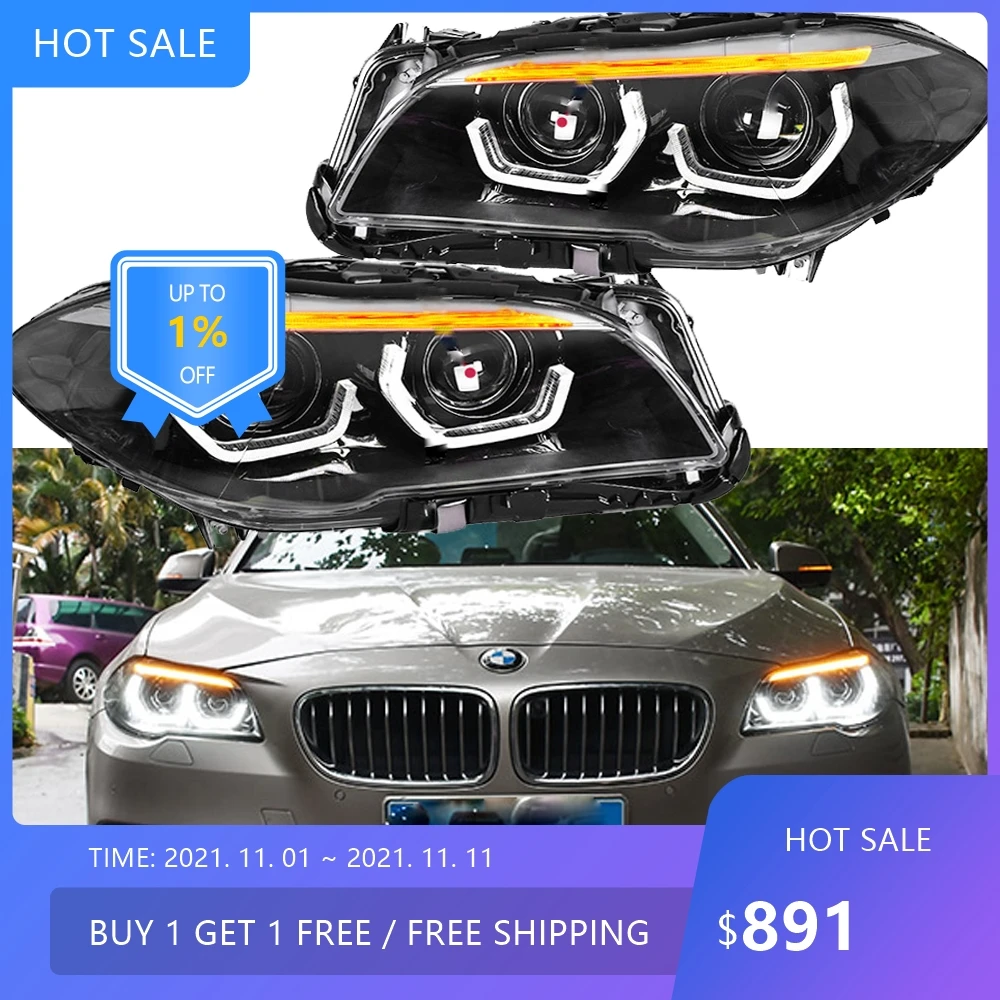 

auto bumper headlamp F18 headlight 520 525 530 520i 525i 530i 2011~2017y LED headlamp F18 daytime runng light fog