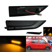Black Lens Dynamic Side Indicator LED Repeater Light For 15-19 VW Transporter T6