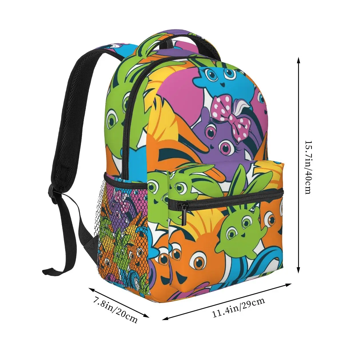 Mochilas de desenhos animados de grande capacidade para meninos e meninas, mochilas escolares para estudantes, mochila infantil, bolsa de ombro, coelhinhos ensolarados, mochila