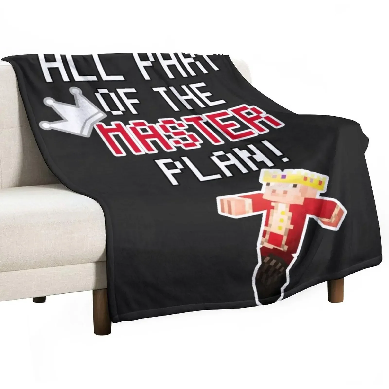 Technoblade ALL PART OF THE MASTER PLAN! Throw Blanket Fashion Sofas Plush Blankets