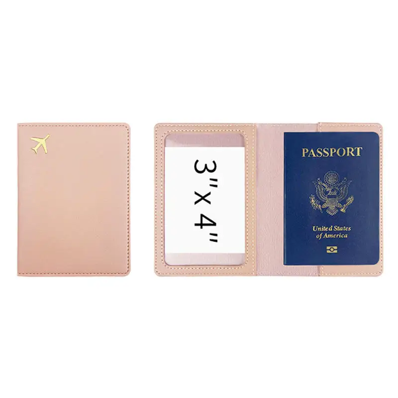 1/3 ชิ้น Travel PU ปกหนังสือเดินทาง Simple เครื่องบินรูปแบบกระเป๋าหนังสือเดินทางธุรกิจผู้ถือตั๋วผู้ถือหนังสือเดินทางกรณี