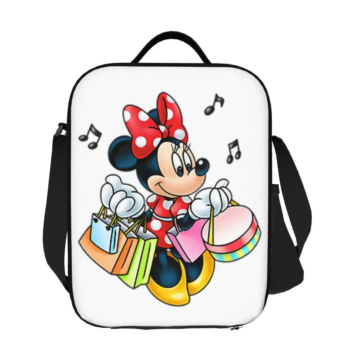 

Custom Minnie Mickey Mouse Cartoon Animation Insulated Lunch Bags for Women Resuable Cooler Thermal Food Lunch Box School Travel