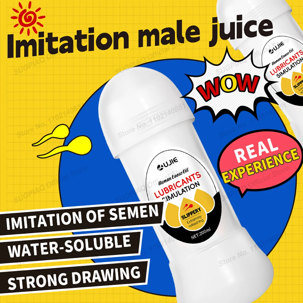 Realistisches Samengleitmittel, Premium-Gleitmittel auf Wasserbasis für Frauen, Männer, Paare, Sexspielzeug für Erwachsene, weißes Sex-Gleitmittel, Komfort-Gleitmittel