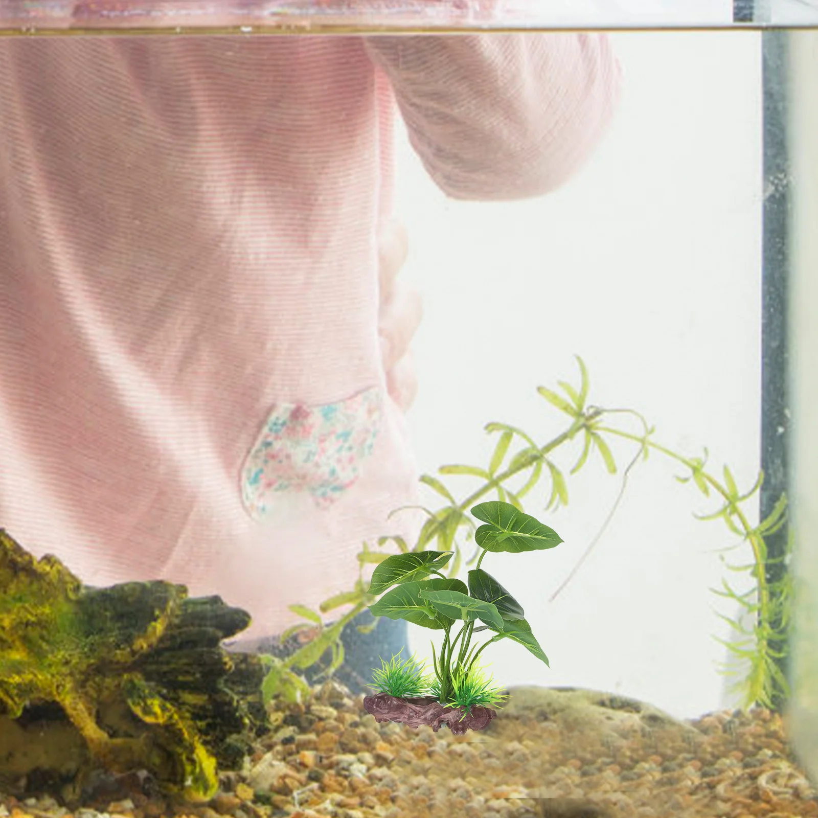 

Fish Tank Ornaments Artificial Aquarium Plants Plastic Decor For Small Tank Realistic Aquatic Landscape Decoration Pets