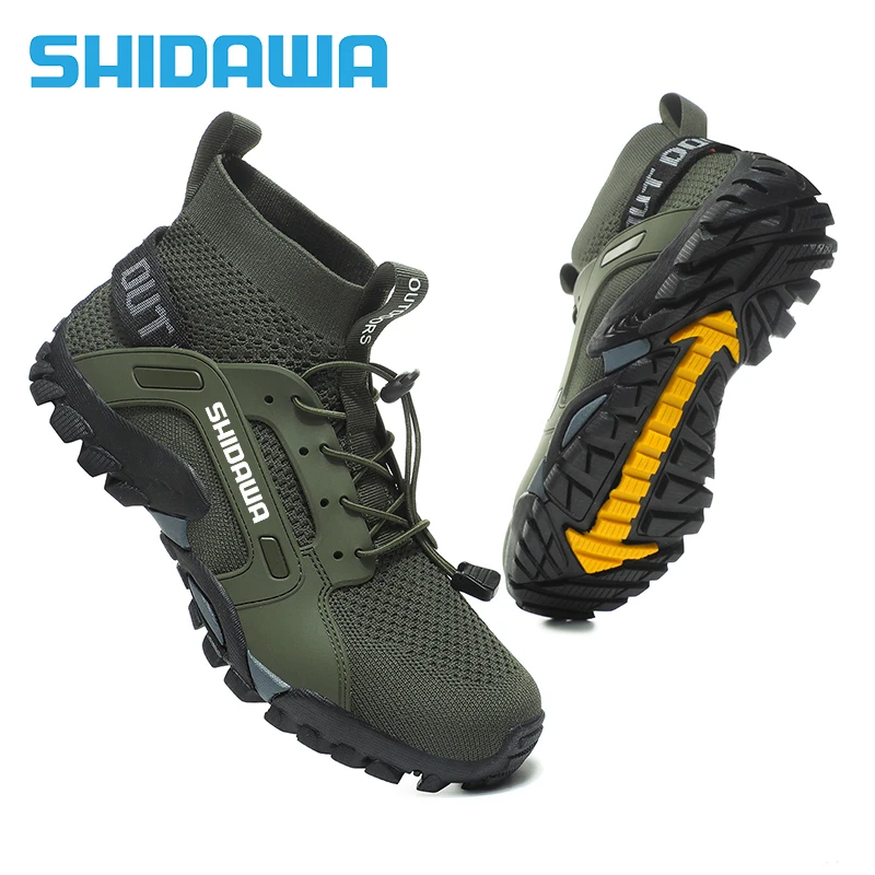 

2024 New Spring Men Fishing Shoes Mesh Quick-drying Beach Surfing Shoes Outdoor Non-slip Breathable Mountaineering Wading Shoes