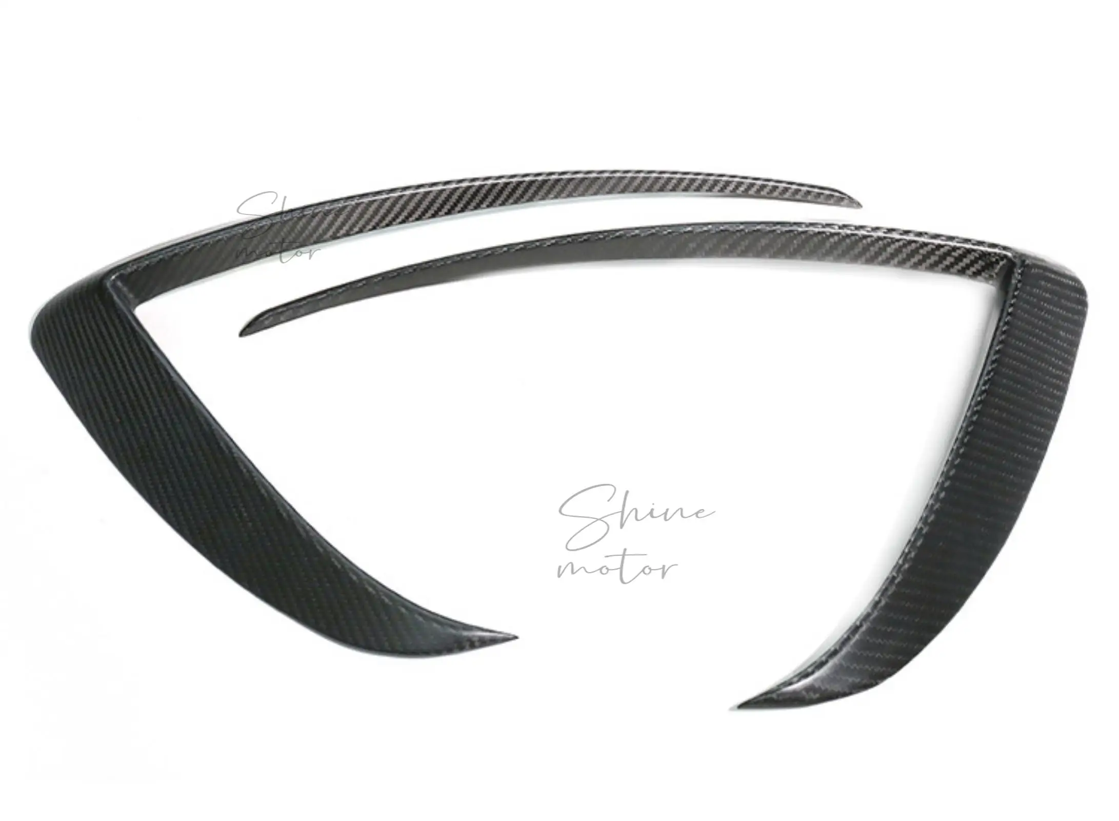 Picture 7: FOR TESLA MODEL 3 2017-23 CARBON FIBER FRONT BUMPER FOG LIGHT GARNISH TRIM COVER