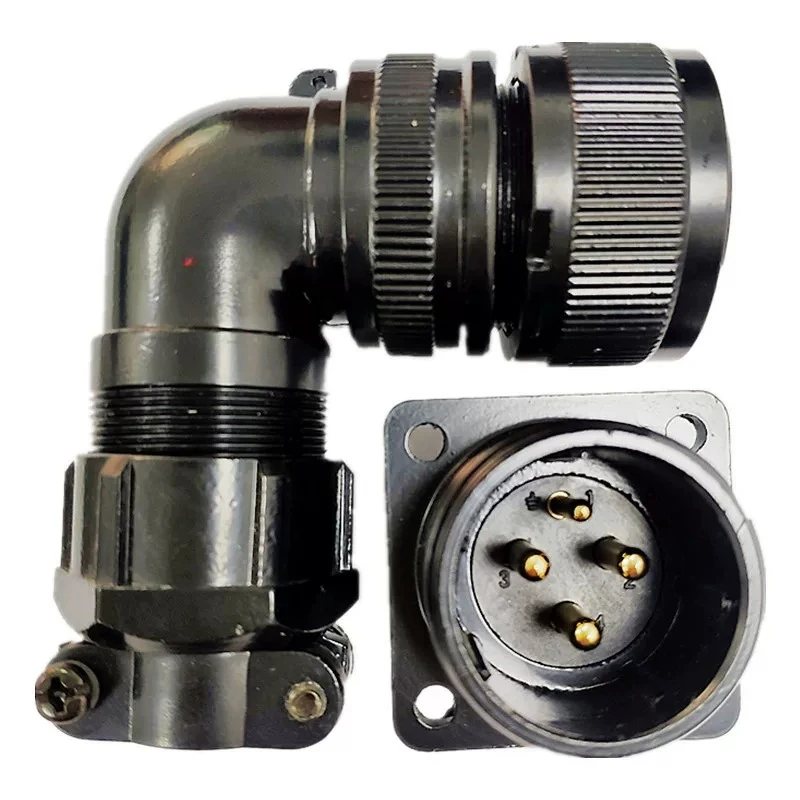 4-Core 15-core aviation plug YD28K4T round connector waterproof and dustproof robot equipment grounding wire socket