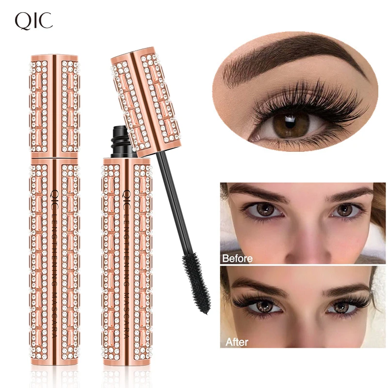 Mascara di lusso impermeabile con ricciolo Super lungo, estensione spessa e drammatica a prova di sbavature ciglia Elongate trucco