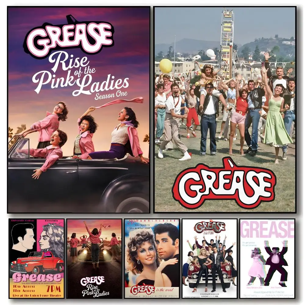 Musical Movie G-grease Poster Trendy Aesthetic Wall Art Poster for Dorm Room Bedroom Decor