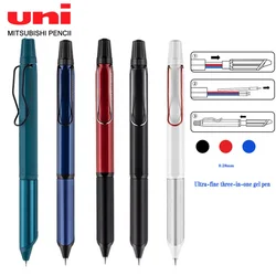 Uni Multi-function Ballpoint Pen SXE3-2503Three-color Ultra-fine Medium Oil Pen 0.28Mm Low Center of Gravity Stationery