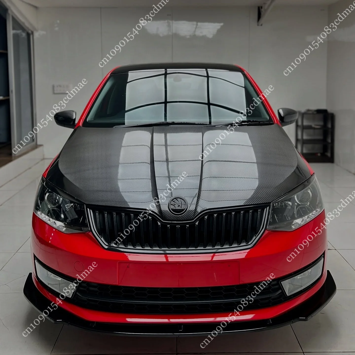 

Gloss Black Front Bumper Lip Spoiler Splitter Diffuser For Skoda Rapid TSI TDI 2012-2019 Bumper Skirt Styling Bodykits Tuning