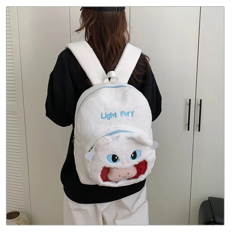 Nowy Mistrz Uprządzania Smoków Dinozaur Bezzębny Dziecięcy Pluszak Uroczy Czarny Sha Biały Sha Plecak Brzydki Uroczy Plecak Przeciwbólowy Prezent dla Dzieci