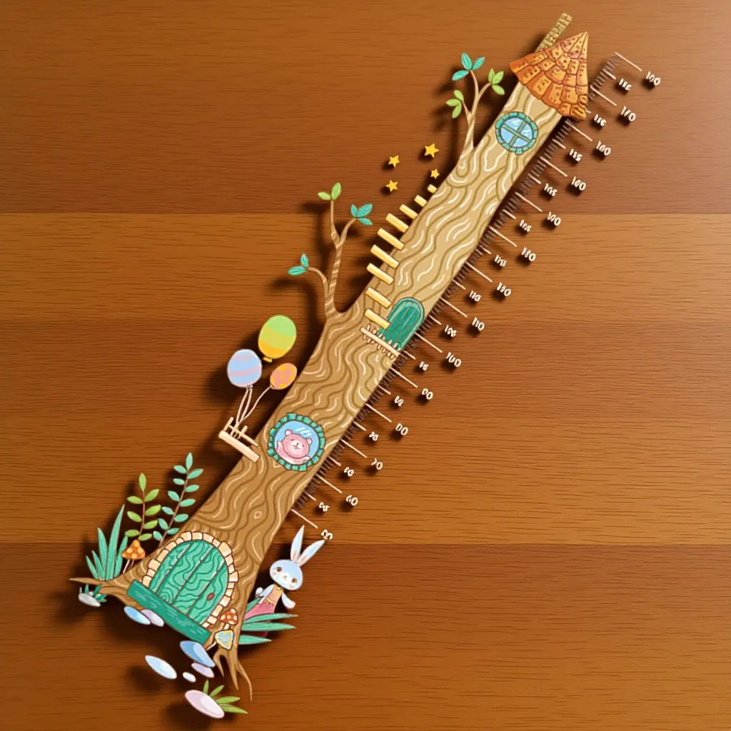 

Наклейка-линейка для измерения роста детей, 1 лист, настенная, безопасная, без запаха, съемная