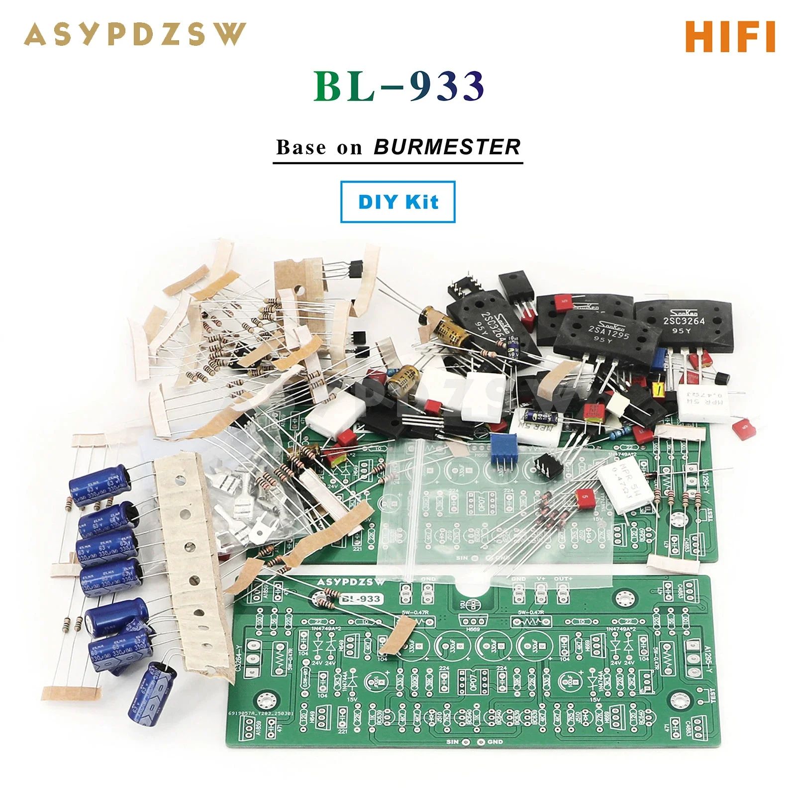HIFI BL-933 Обратная связь по току 2SA1295/2SC3264 Усилитель мощности DIY Kit/Готовая плата База на DE 933 150 Вт * 2