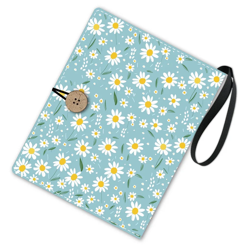 Polyester Multilayer Book Cover Notebook Wraps Rectangle Flower 465x280mm
